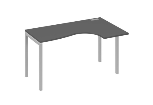 Стол эргономичный правый Классика Мира Лофт, цвет антрацит премиум + серый