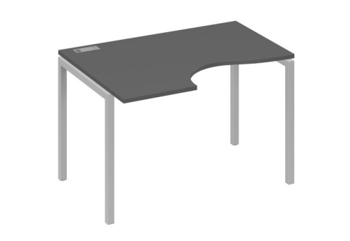 Стол эргономичный левый Классика Мира Лофт, цвет антрацит премиум + серый