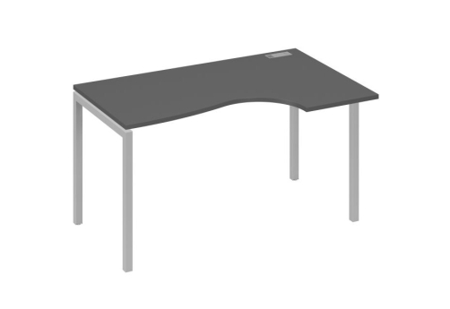 Стол эргономичный правый Классика Мира Лофт, цвет антрацит премиум + серый