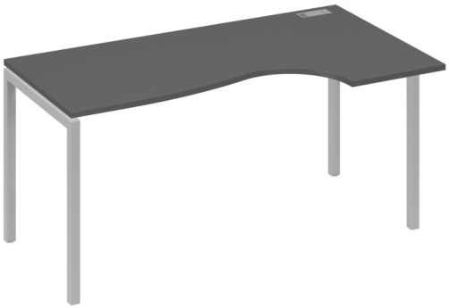 Стол эргономичный правый Классика Мира Лофт, цвет антрацит премиум + серый