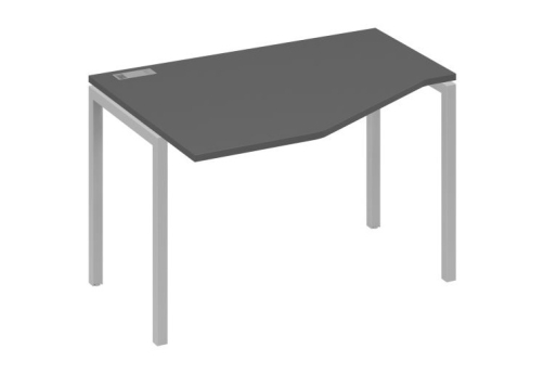 Стол эргономичный левый Техно Мира Лофт, цвет антрацит премиум + серый