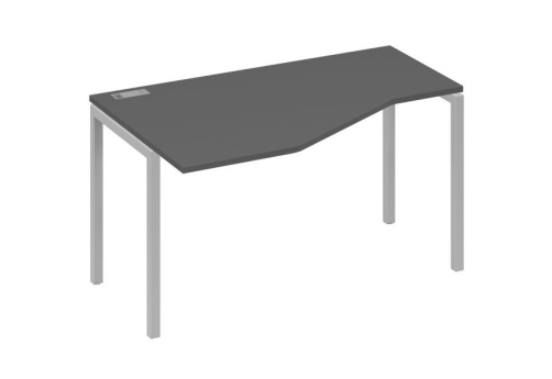 Стол эргономичный левый Техно Мира Лофт, цвет антрацит премиум + серый