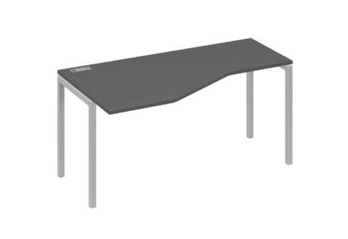 Стол эргономичный левый Техно Мира Лофт, цвет антрацит премиум + серый
