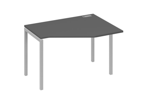 Стол эргономичный правый Техно Мира Лофт, цвет антрацит премиум + серый