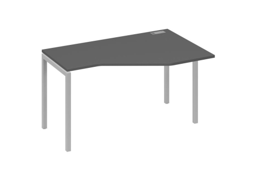 Стол эргономичный правый Техно Мира Лофт, цвет антрацит премиум + серый