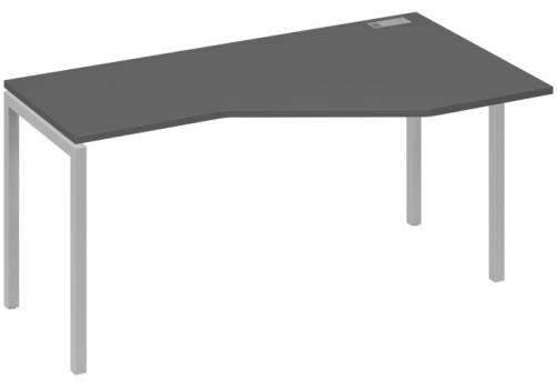 Стол эргономичный правый Техно Мира Лофт, цвет антрацит премиум + серый