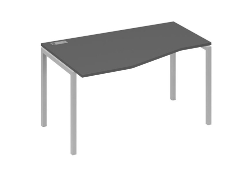 Стол эргономичный левый Техно Мира Лофт, цвет антрацит премиум + серый