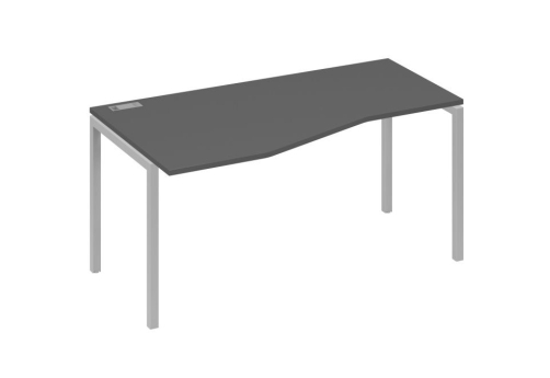 Стол эргономичный левый Техно Мира Лофт, цвет антрацит премиум + серый