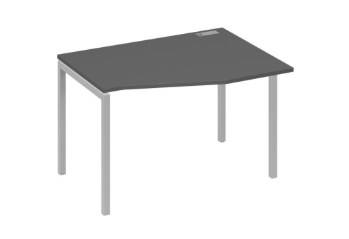 Стол эргономичный правый Техно Мира Лофт, цвет антрацит премиум + серый