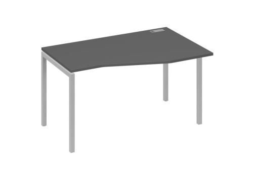 Стол эргономичный правый Техно Мира Лофт, цвет антрацит премиум + серый