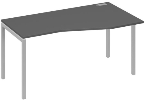 Стол эргономичный правый Техно Мира Лофт, цвет антрацит премиум + серый