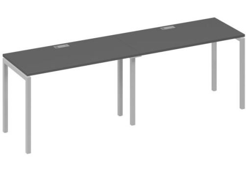 Рабочая станция 2х120 Мира Лофт, цвет антрацит премиум + серый