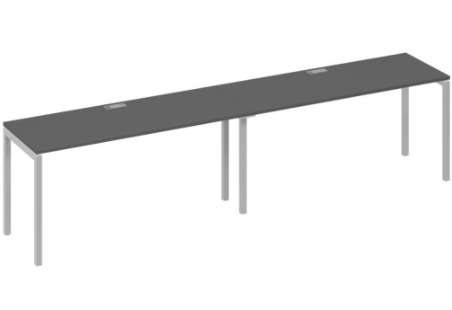 Рабочая станция 2х160 Мира Лофт, цвет антрацит премиум + серый