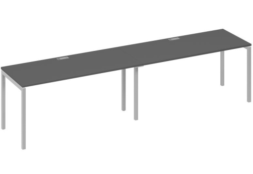 Рабочая станция 2х160 Мира Лофт, цвет антрацит премиум + серый