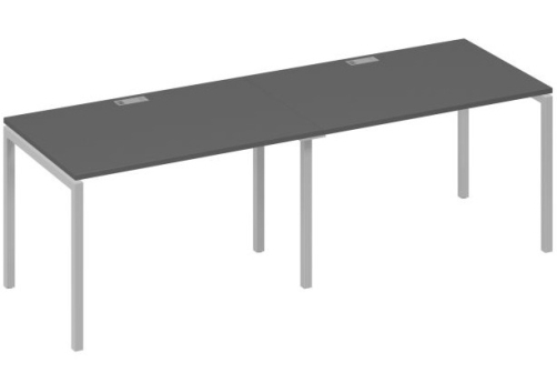 Рабочая станция 2х120 Мира Лофт, цвет антрацит премиум + серый