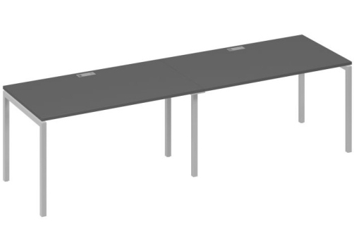 Рабочая станция 2х140 Мира Лофт, цвет антрацит премиум + серый