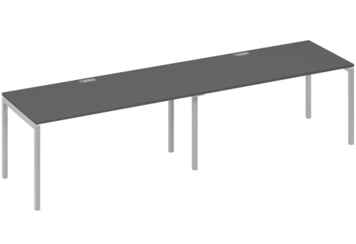 Рабочая станция 2х160 Мира Лофт, цвет антрацит премиум + серый