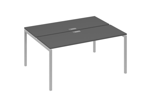Рабочая станция 2х160 Мира Лофт, цвет антрацит премиум + серый