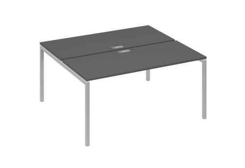 Рабочая станция 2х160 Мира Лофт, цвет антрацит премиум + серый