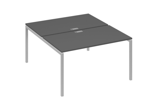 Рабочая станция 2х140 Мира Лофт, цвет антрацит премиум + серый