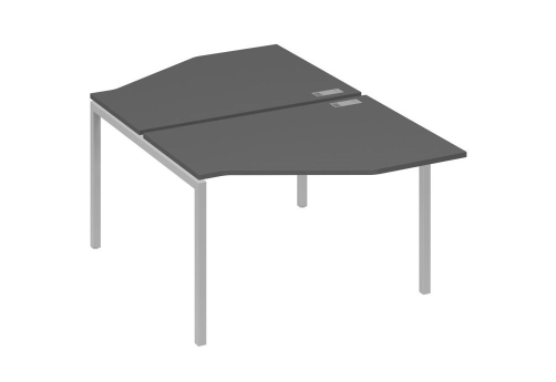 Рабочая станция эргономичная 2х120 Техно Мира Лофт, цвет антрацит премиум + серый