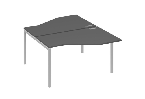 Рабочая станция эргономичная 2х140 Техно Мира Лофт, цвет антрацит премиум + серый