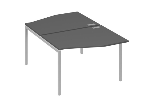 Рабочая станция эргономичная 2х120 Техно Мира Лофт, цвет антрацит премиум + серый