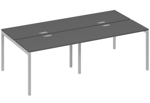 Рабочая станция 4х120 Мира Лофт, цвет антрацит премиум + серый