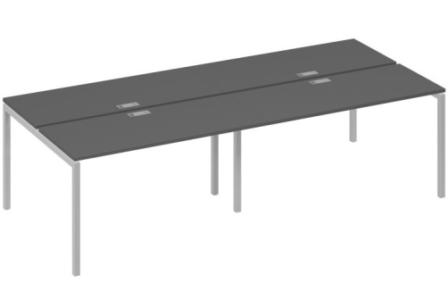 Рабочая станция 4х140 Мира Лофт, цвет антрацит премиум + серый