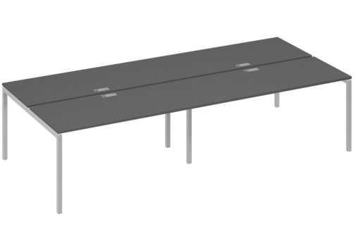 Рабочая станция 4х160 Мира Лофт, цвет антрацит премиум + серый