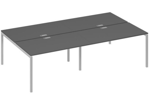 Рабочая станция 4х140 Мира Лофт, цвет антрацит премиум + серый