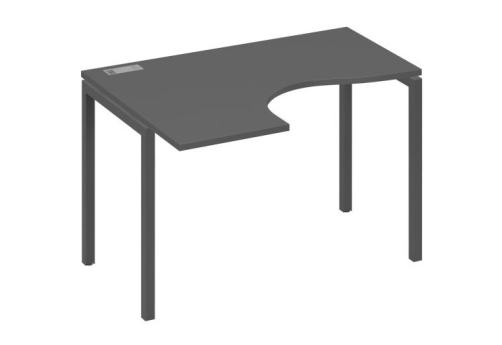 Стол эргономичный левый Классика Мира Лофт, цвет антрацит премиум + антрацит