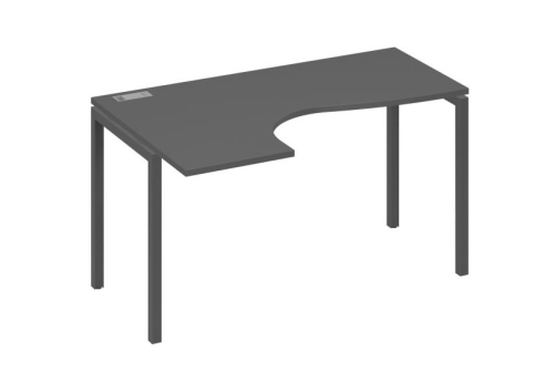 Стол эргономичный левый Классика Мира Лофт, цвет антрацит премиум + антрацит