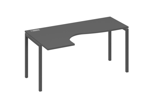 Стол эргономичный левый Классика Мира Лофт, цвет антрацит премиум + антрацит