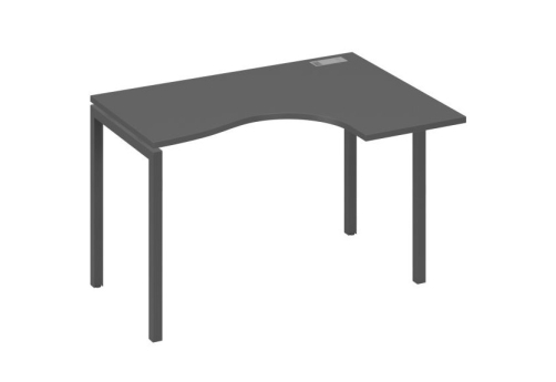 Стол эргономичный правый Классика Мира Лофт, цвет антрацит премиум + антрацит