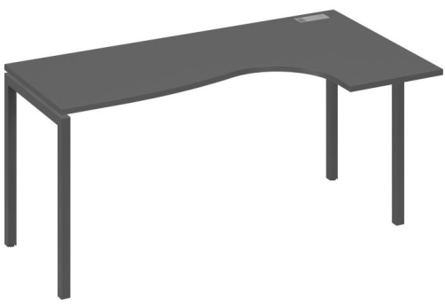 Стол эргономичный правый Классика Мира Лофт, цвет антрацит премиум + антрацит