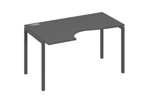 Стол эргономичный левый Классика Мира Лофт, цвет антрацит премиум + антрацит