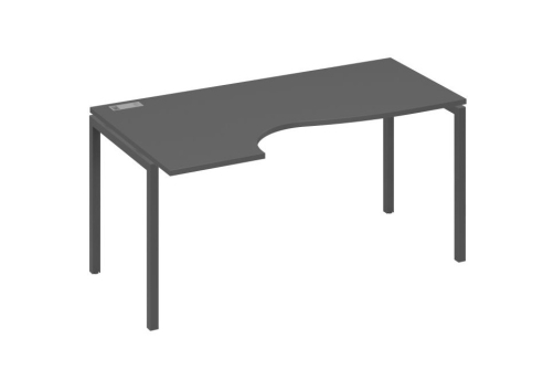 Стол эргономичный левый Классика Мира Лофт, цвет антрацит премиум + антрацит