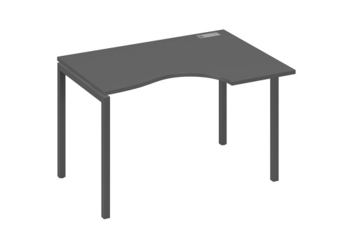 Стол эргономичный правый Классика Мира Лофт, цвет антрацит премиум + антрацит