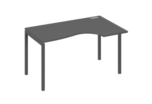 Стол эргономичный правый Классика Мира Лофт, цвет антрацит премиум + антрацит