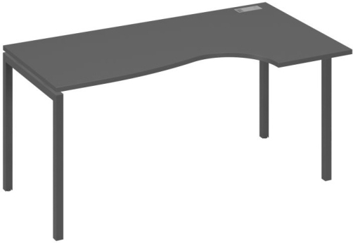 Стол эргономичный правый Классика Мира Лофт, цвет антрацит премиум + антрацит