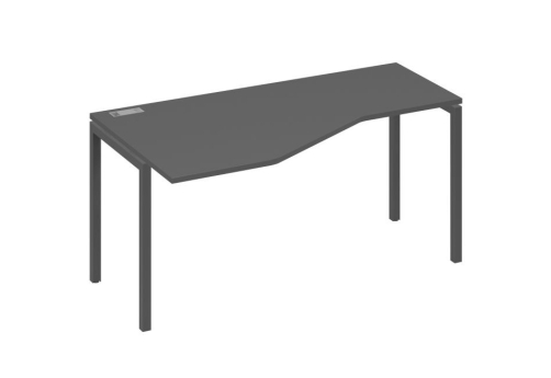Стол эргономичный левый Техно Мира Лофт, цвет антрацит премиум + антрацит