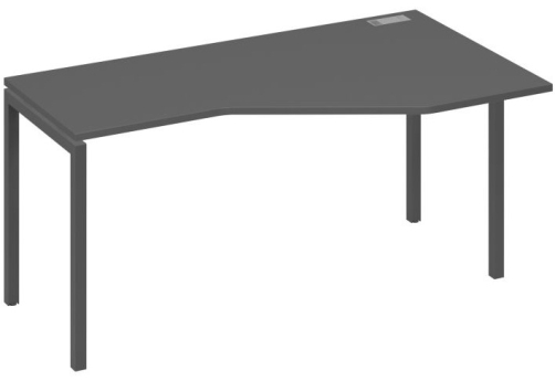 Стол эргономичный правый Техно Мира Лофт, цвет антрацит премиум + антрацит