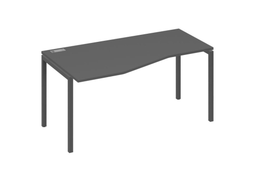 Стол эргономичный левый Техно Мира Лофт, цвет антрацит премиум + антрацит