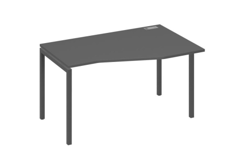 Стол эргономичный правый Техно Мира Лофт, цвет антрацит премиум + антрацит