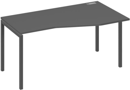Стол эргономичный правый Техно Мира Лофт, цвет антрацит премиум + антрацит