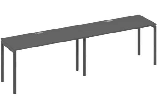Рабочая станция 2х140 Мира Лофт, цвет антрацит премиум + антрацит
