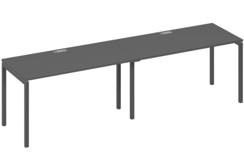 Рабочая станция 2х140 Мира Лофт, цвет антрацит премиум + антрацит