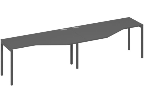 Рабочая станция эргономичная 2х160 Техно Мира Лофт, цвет антрацит премиум + антрацит