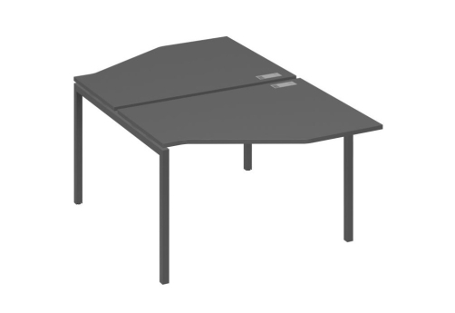 Рабочая станция эргономичная 2х120 Техно Мира Лофт, цвет антрацит премиум + антрацит